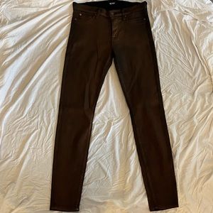 Bronze Coated Hudson Skinny Jeans
